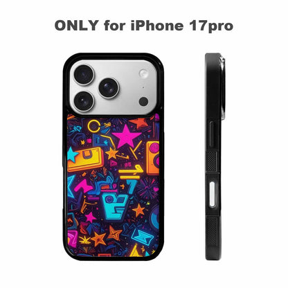 iPhone 17 Pro Case — Retro Motif Retro Motifs Pattern Retro, Customized Protective Case