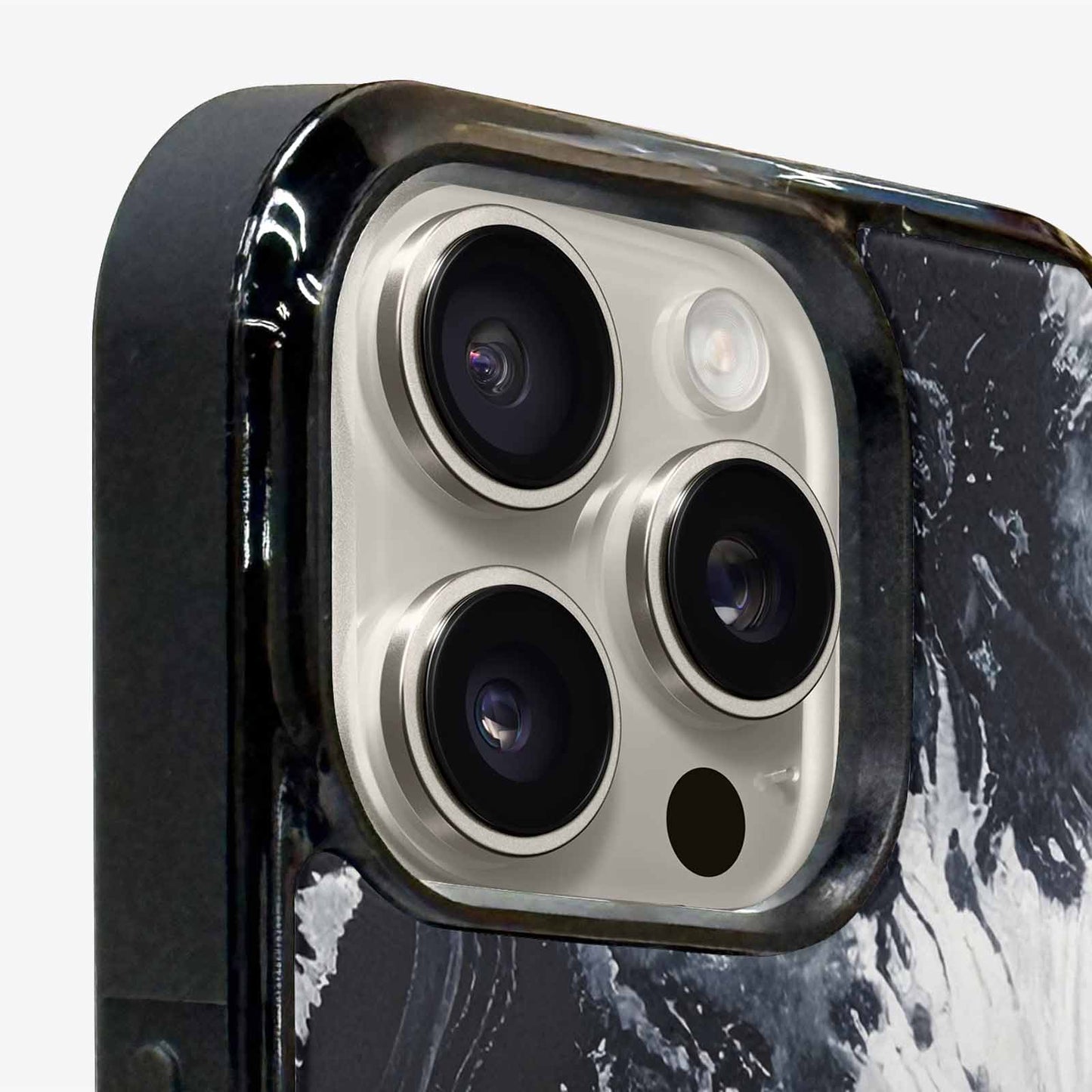 iPhone 15 Pro Max Case — Black White Animal Print, Custom Made Phone Cover
