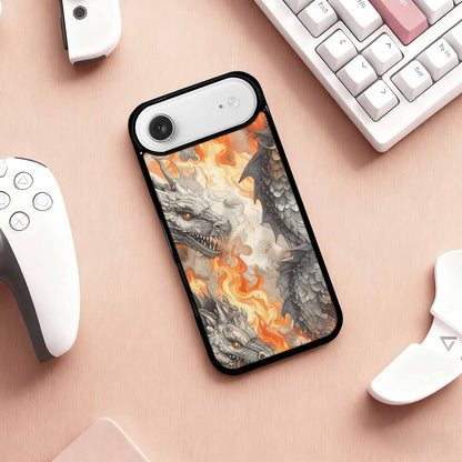 iPhone 17 Air Case — Retro Dragons Flame Retro Vintage, Custom Phone Case