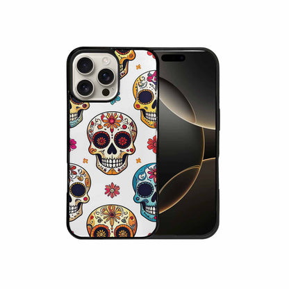 iPhone 16 Pro Max Case — Vibrant Skull Seamless, Unique Phone Case Design
