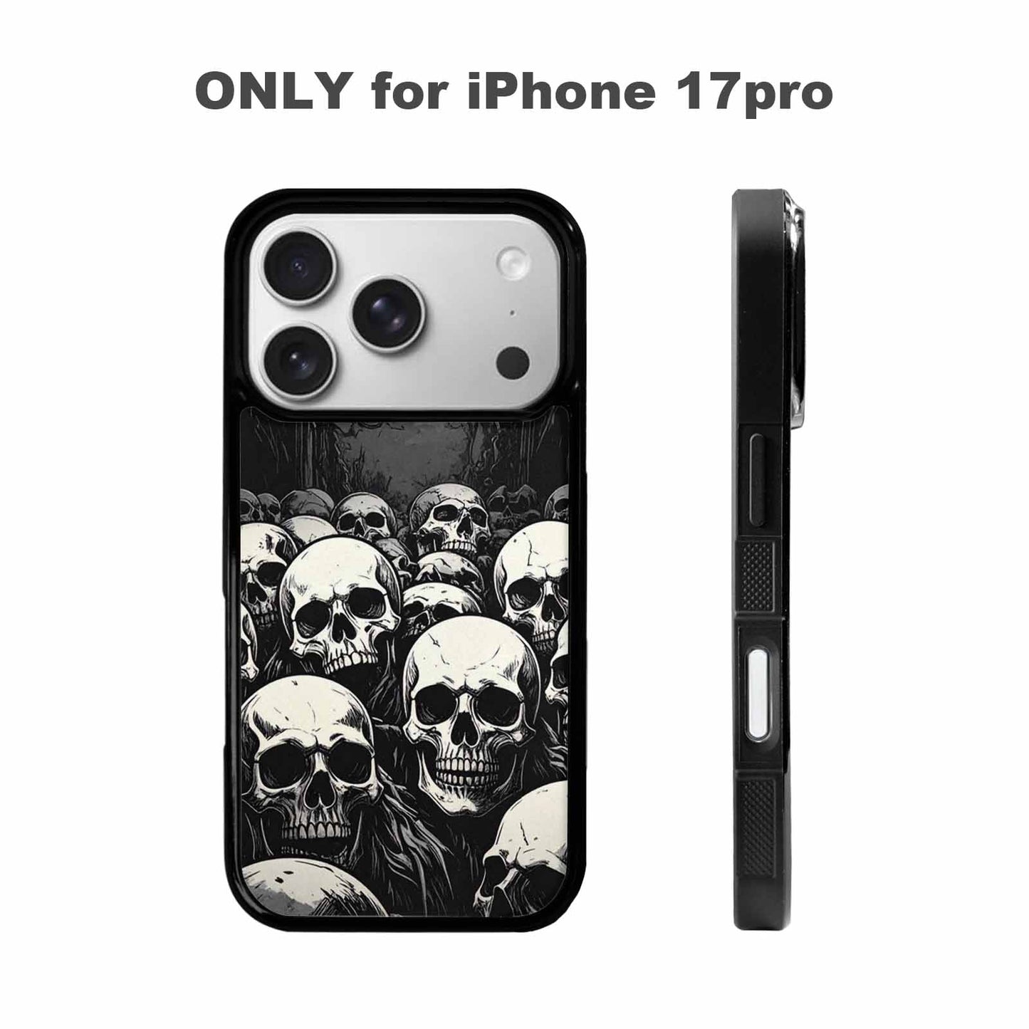 iPhone 17 Pro Case — Skull Dark Art Gothic Print Gothic, Personalized Phone Case