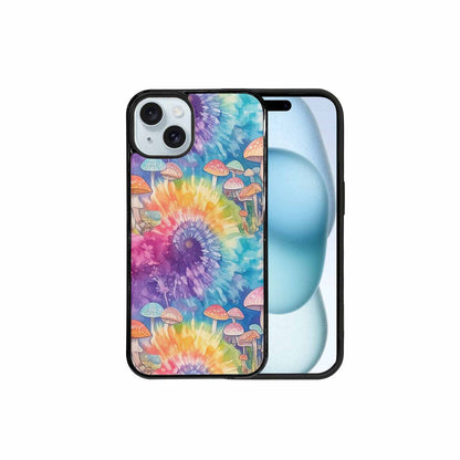 iPhone 15 Plus Case — Mushrooms Tie Dyemushrooms Pat 9i2, Unique Phone Case Design