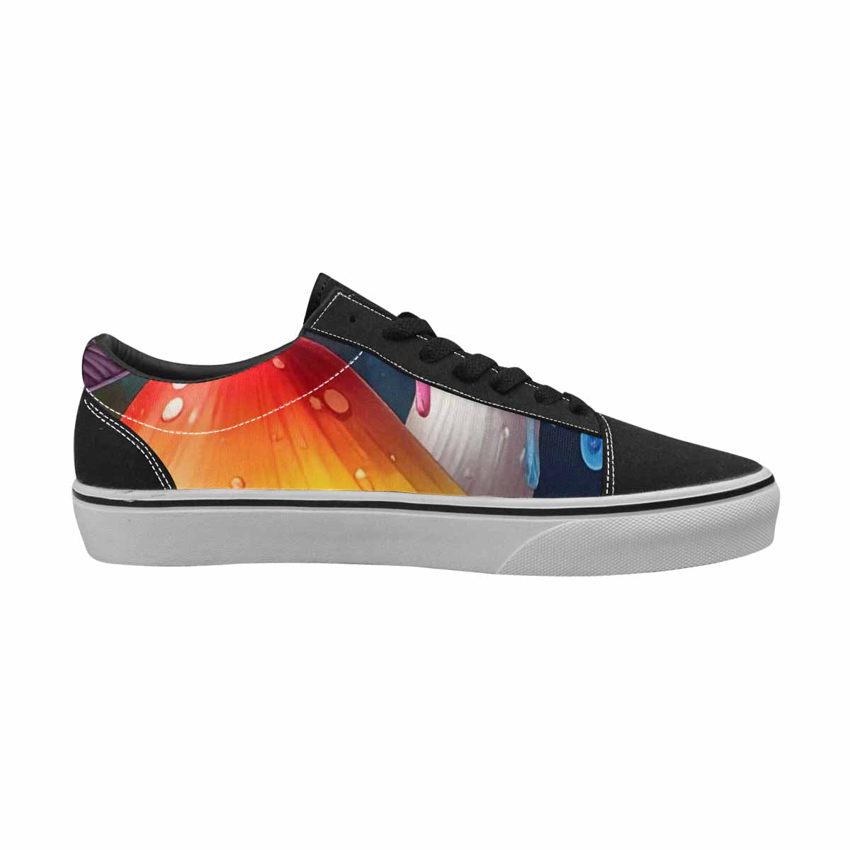 WOMEN'S Overlapping Endlessly No Empty Lace-Up Canvas Melting Art Custom Sneakers