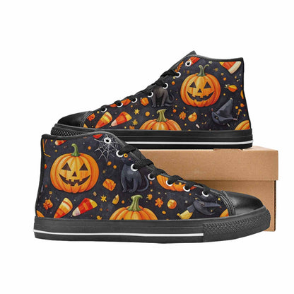 MEN'S Halloween High Top Canvas Cottagecore Custom Sneakers