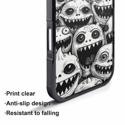 iPhone 17 Pro Max Case — Black And White Monster Original Art, Custom Art Phone Cover