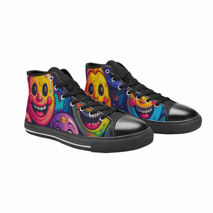MEN'S Funny Looking Cartoon High Top Canvas Cottagecore Custom Sneakers