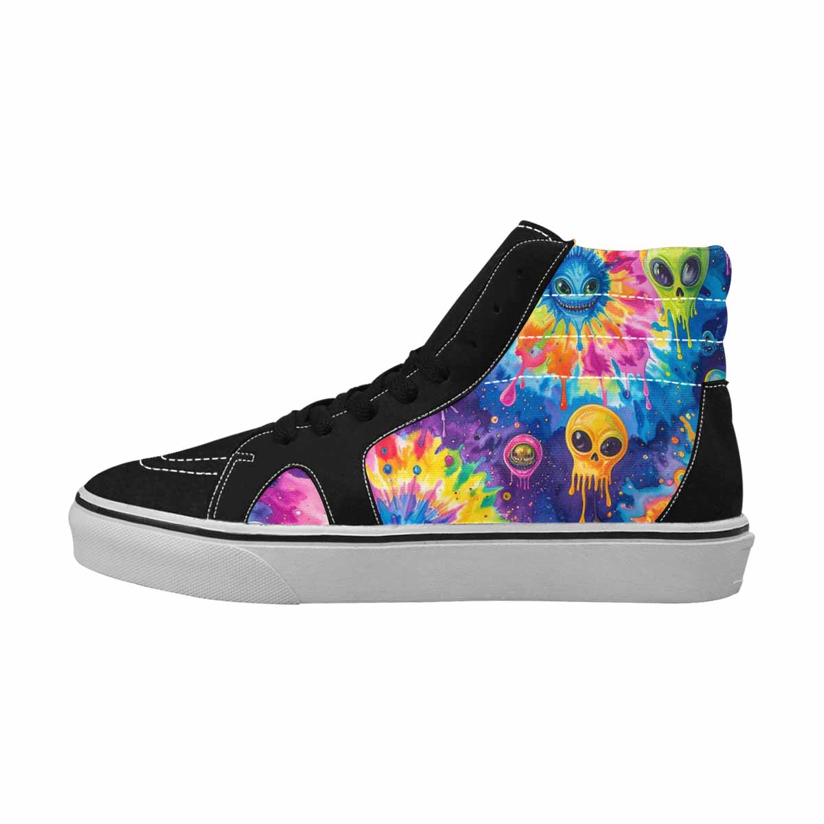 MEN'S Aliens  Tie Dye High Top Canvas Y2K Shoes