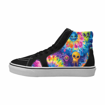 MEN'S Aliens  Tie Dye High Top Canvas Y2K Shoes