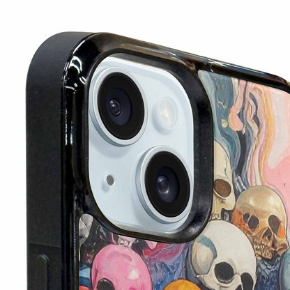 iPhone 15 Plus Case — Skulls Marbleskulls Pattern, Custom Made Phone Cover