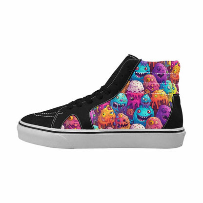 MEN'S Melting Ice Cream Monster High Top Canvas Dreamcore Custom Shoes
