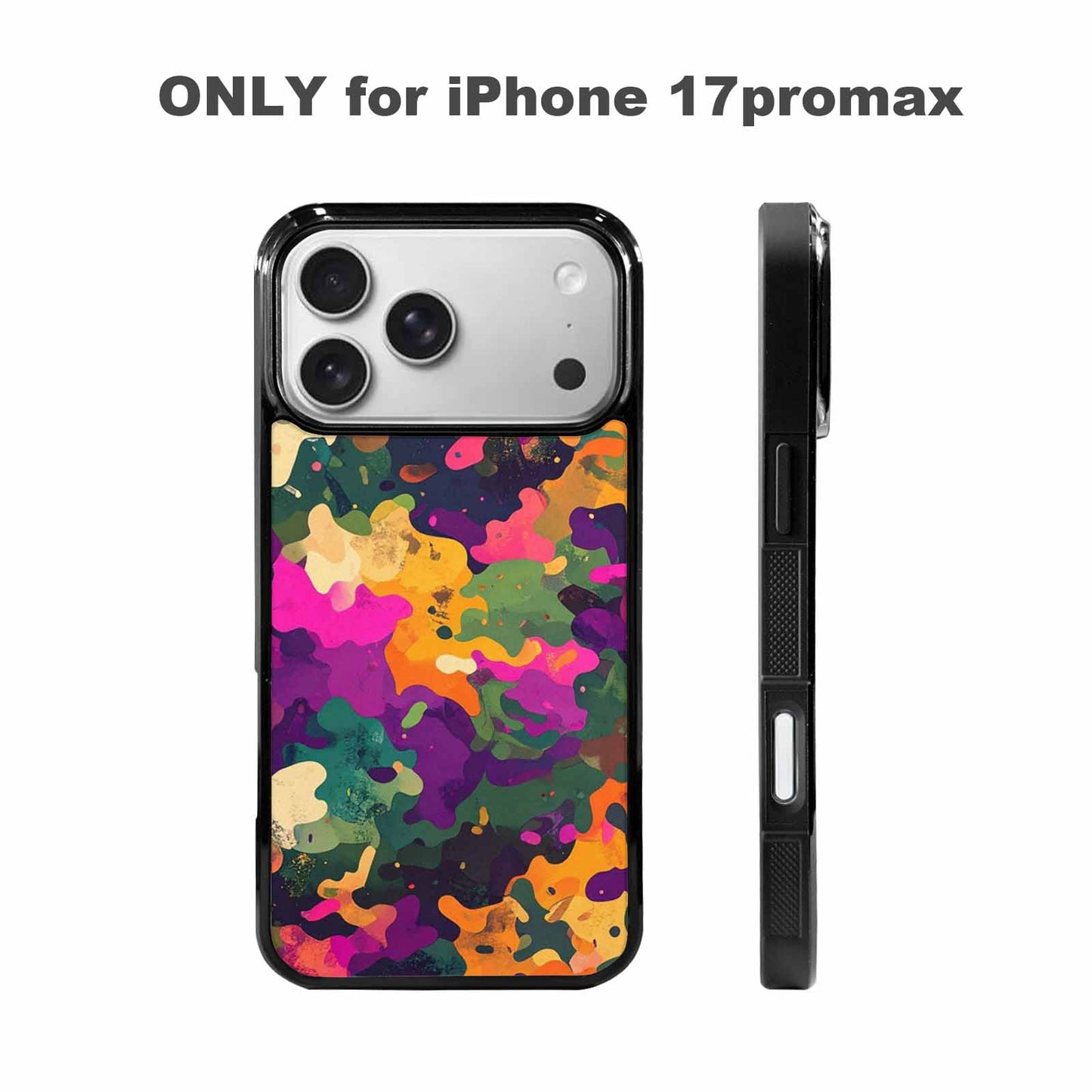 iPhone 17 Pro Max Case — Small Military Camouflage Blotch Camo, Custom Printed Phone Case