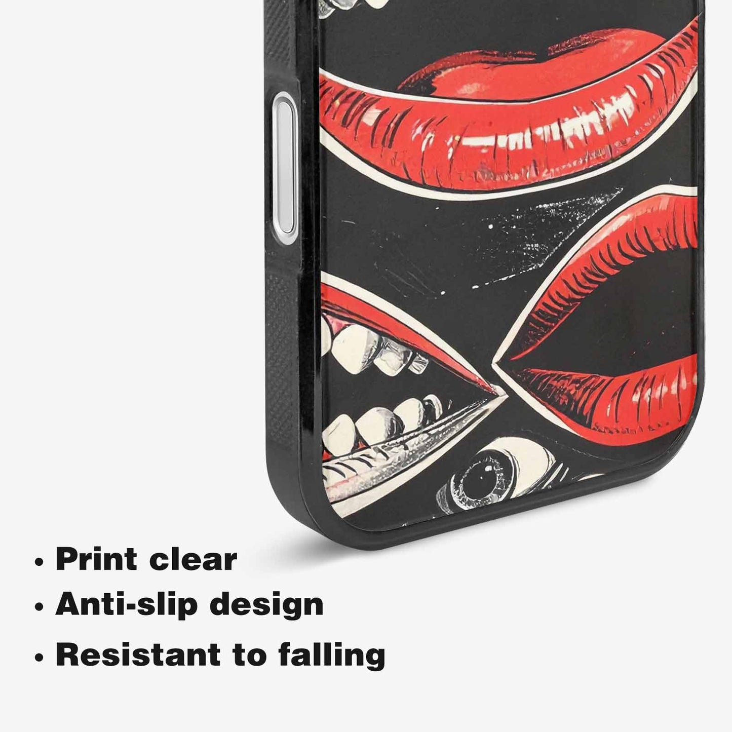 iPhone 16 Case — Googly Cartoon Mouths, Custom Made Phone Cover