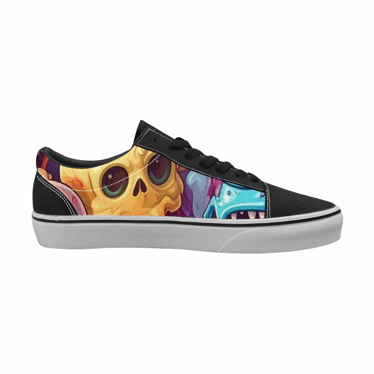 WOMEN'S Ice Cream Monsters  Lace-Up Canvas Surreal Custom Shoes