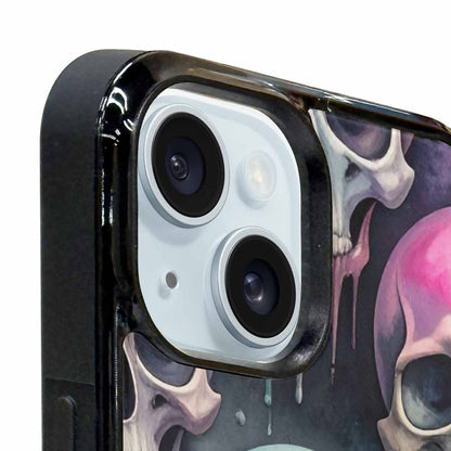 iPhone 15 Case — Dark Black And White Color Tone, Custom Art Phone Cover