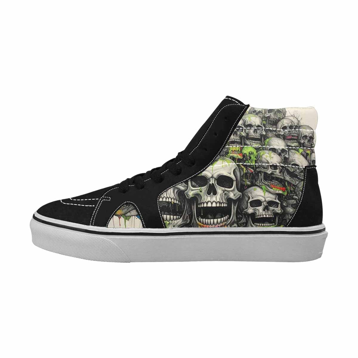 MEN'S Rainbow From Skull S High Top Canvas Vibrant Chaos Sneakers
