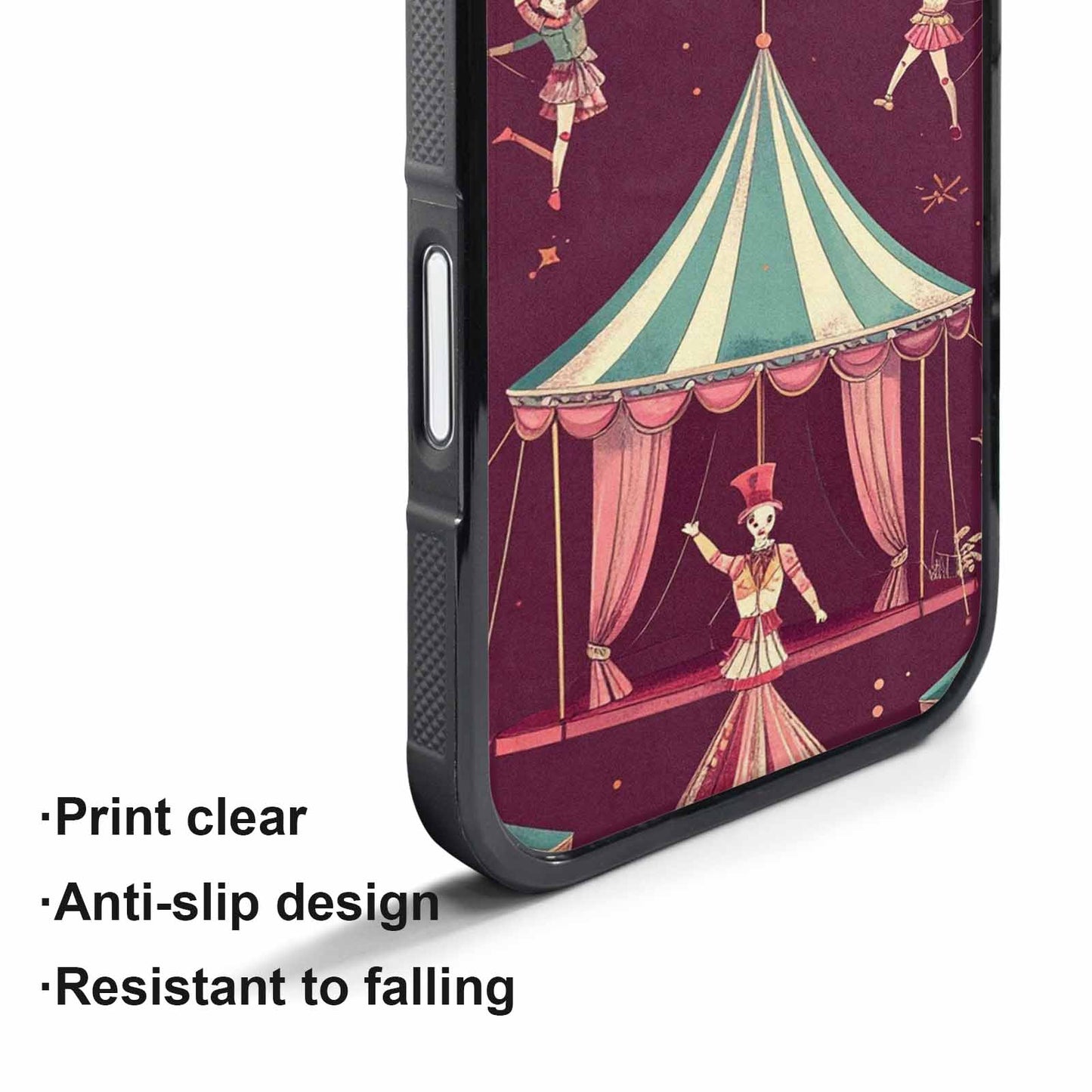 iPhone 17 Pro Max Case — Vintage Circus Art Pattern Retro Vintage, Custom Art Phone Cover
