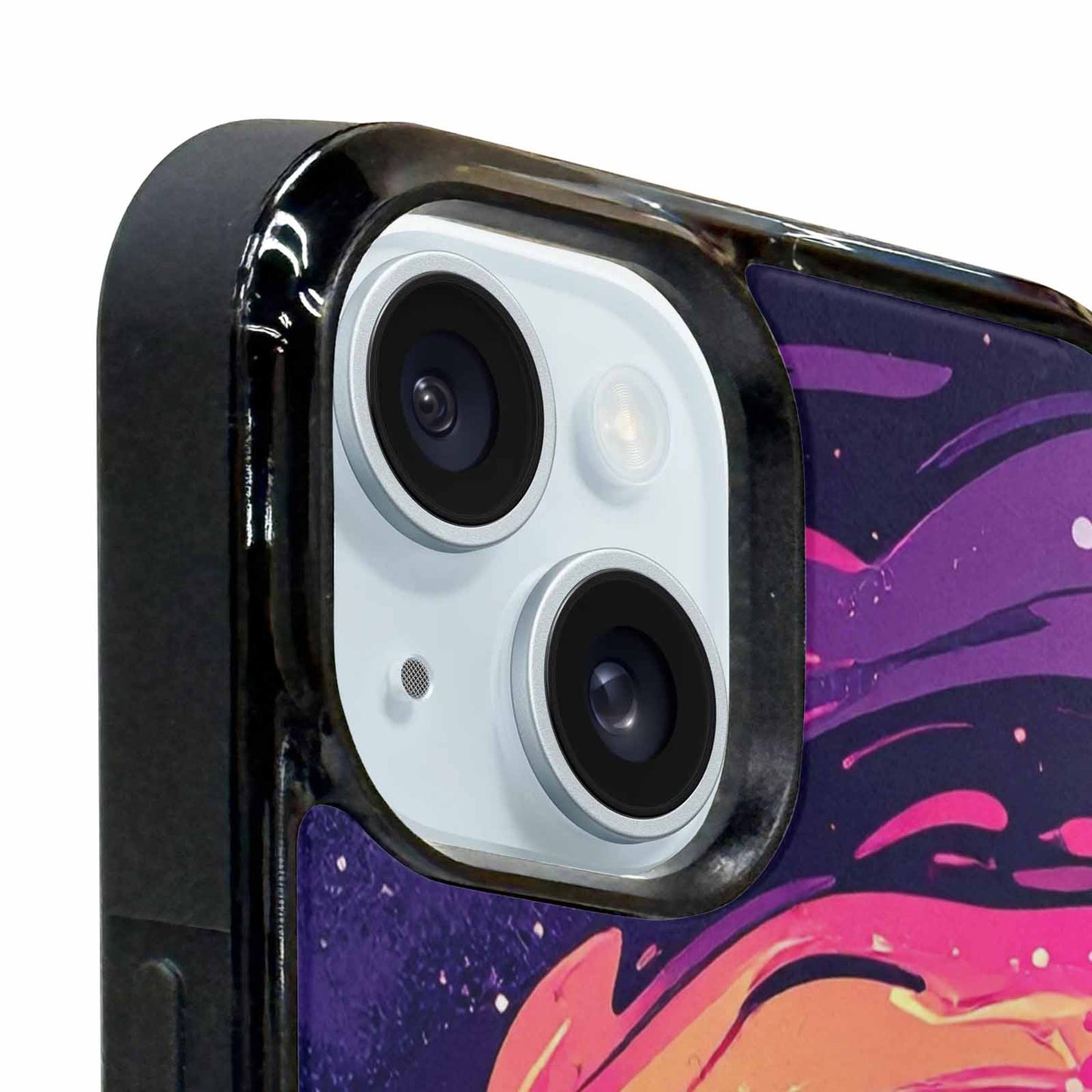 iPhone 15 Plus Case — Love Wins Galaxy Seamless Pattern Vibrant, Custom Phone Case