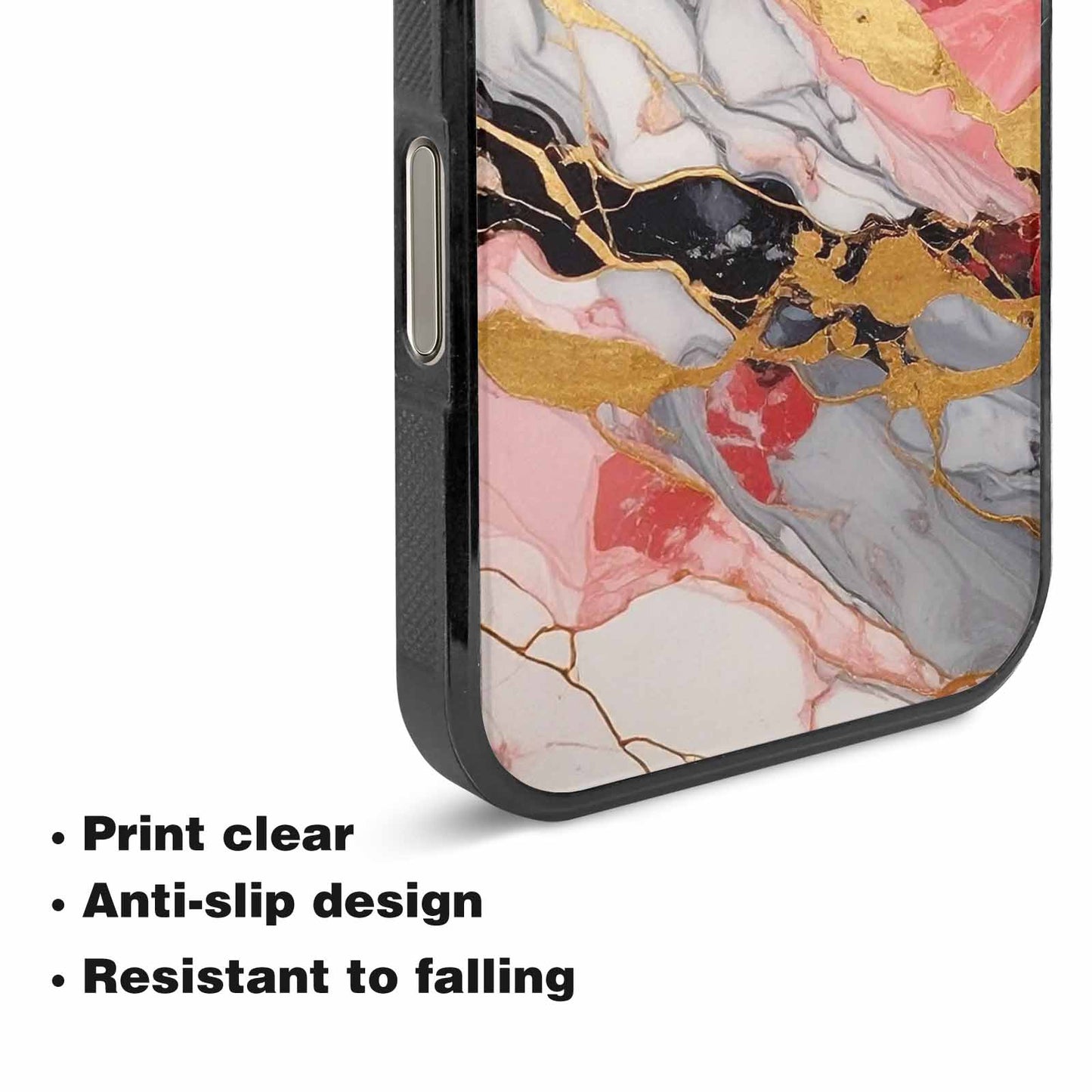 iPhone 16 Pro Case — Marble Vein Marble Veins Pattern Hundreds, Original Design Phone Case