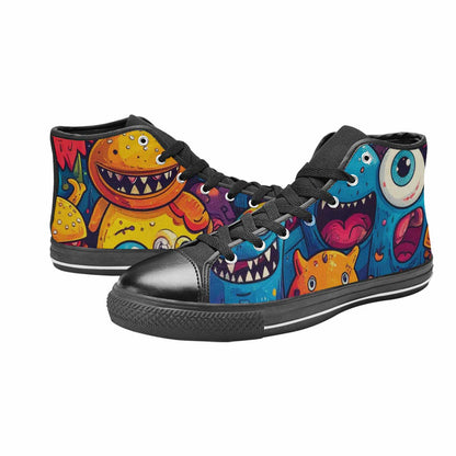 WOMEN'S Cartoon Monster Character High Top Canvas Dark Academia Sneakers