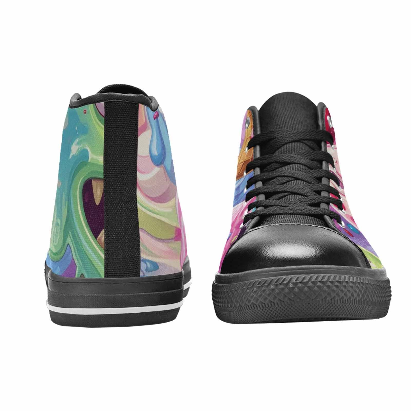 MEN'S Melting Icecream Monster Cherry High Top Canvas Surreal Custom Shoes