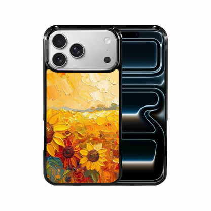 iPhone 17 Pro Max Case — Impressionist Sunflower Brushstroke Pattern Floral, Custom Phone Case