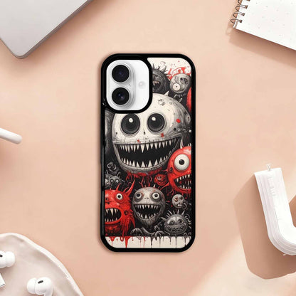 iPhone 17 Case — Black &amp; Red Ink Original Art, Custom Art Phone Cover