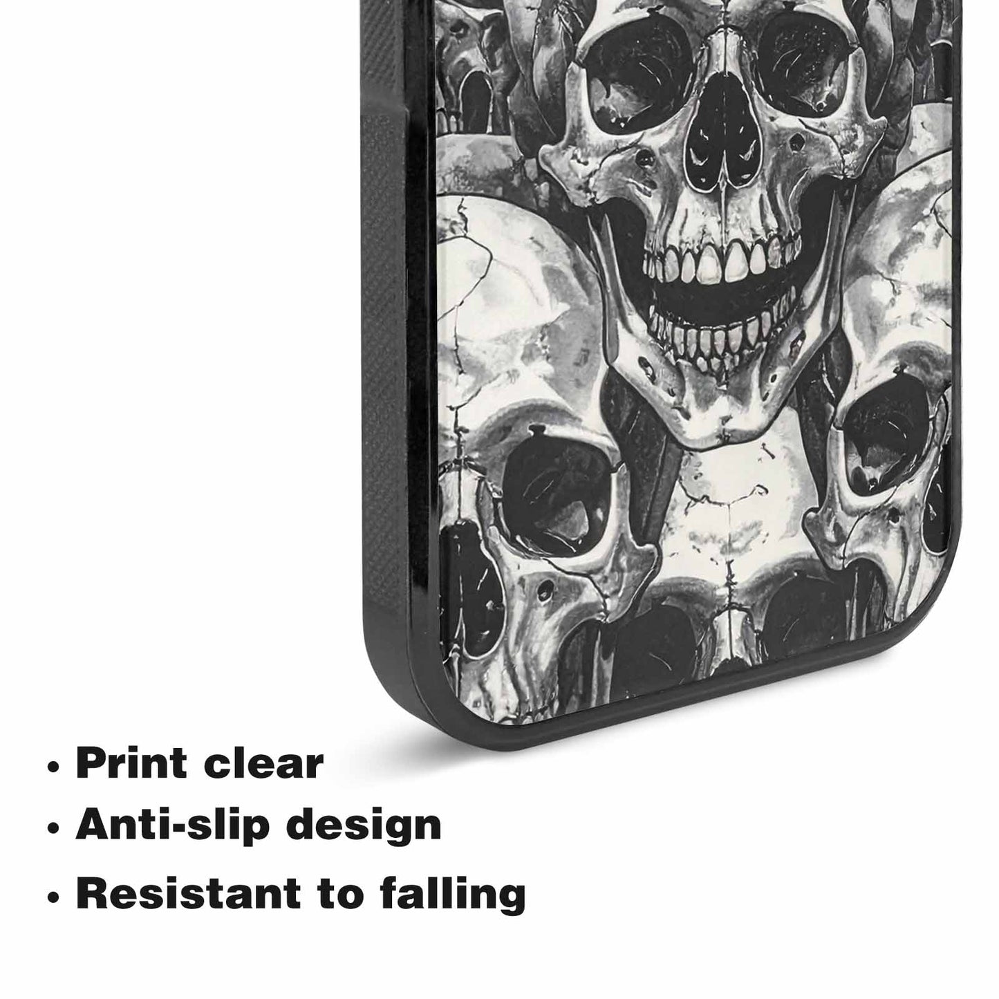 iPhone 15 Case — Tessellated Human Skulls Custom, Unique Phone Case Design