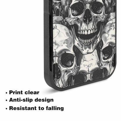 iPhone 15 Case — Tessellated Human Skulls Custom, Unique Phone Case Design