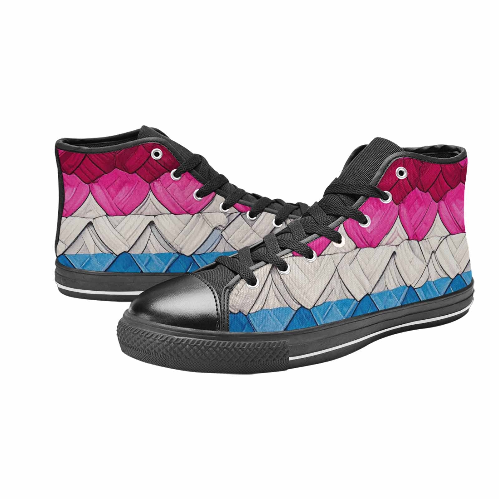 MEN'S Genderfluid Flag Color High Top Canvas Y2K Custom Shoes