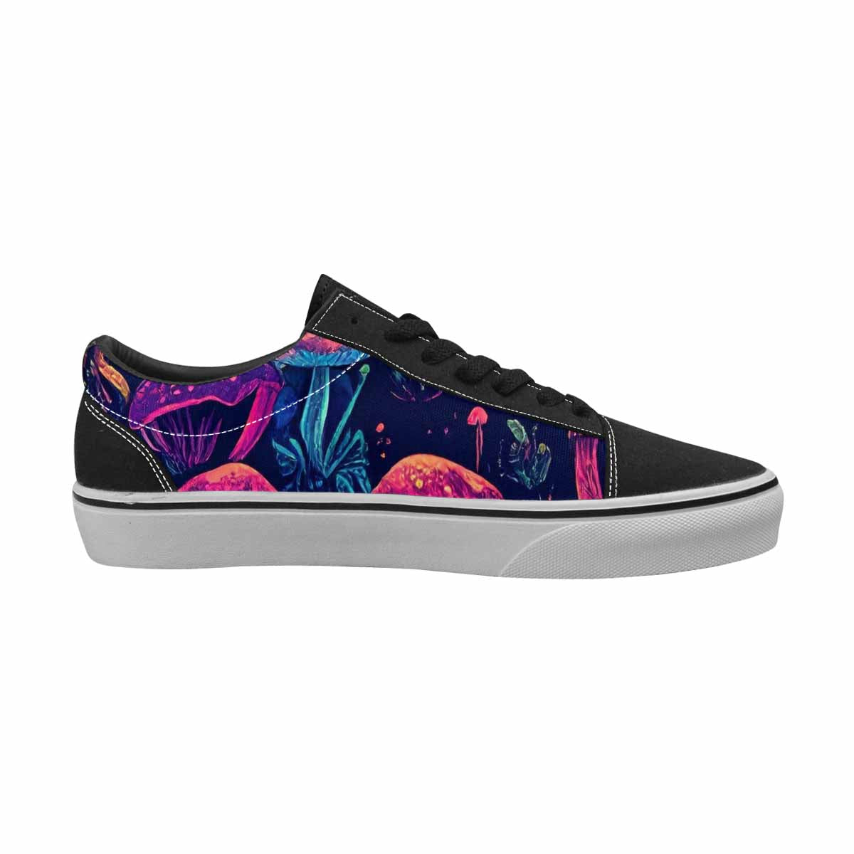 WOMEN'S Psychedelic Mushroom Canvas Lace-Up Cottagecore Shoes