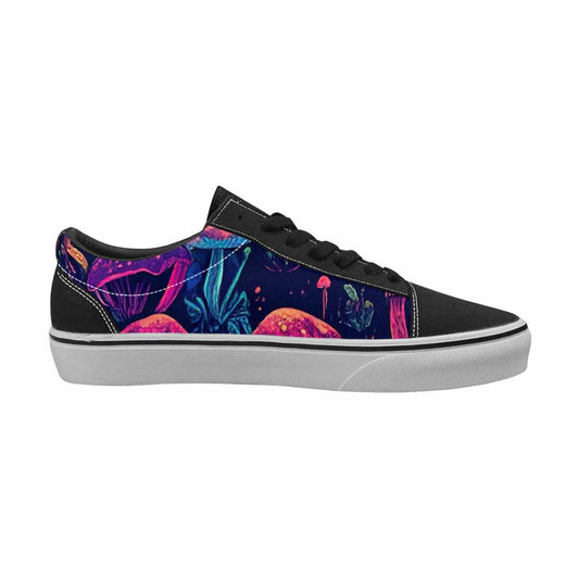 WOMEN'S Psychedelic Mushroom Canvas Lace-Up Cottagecore Shoes