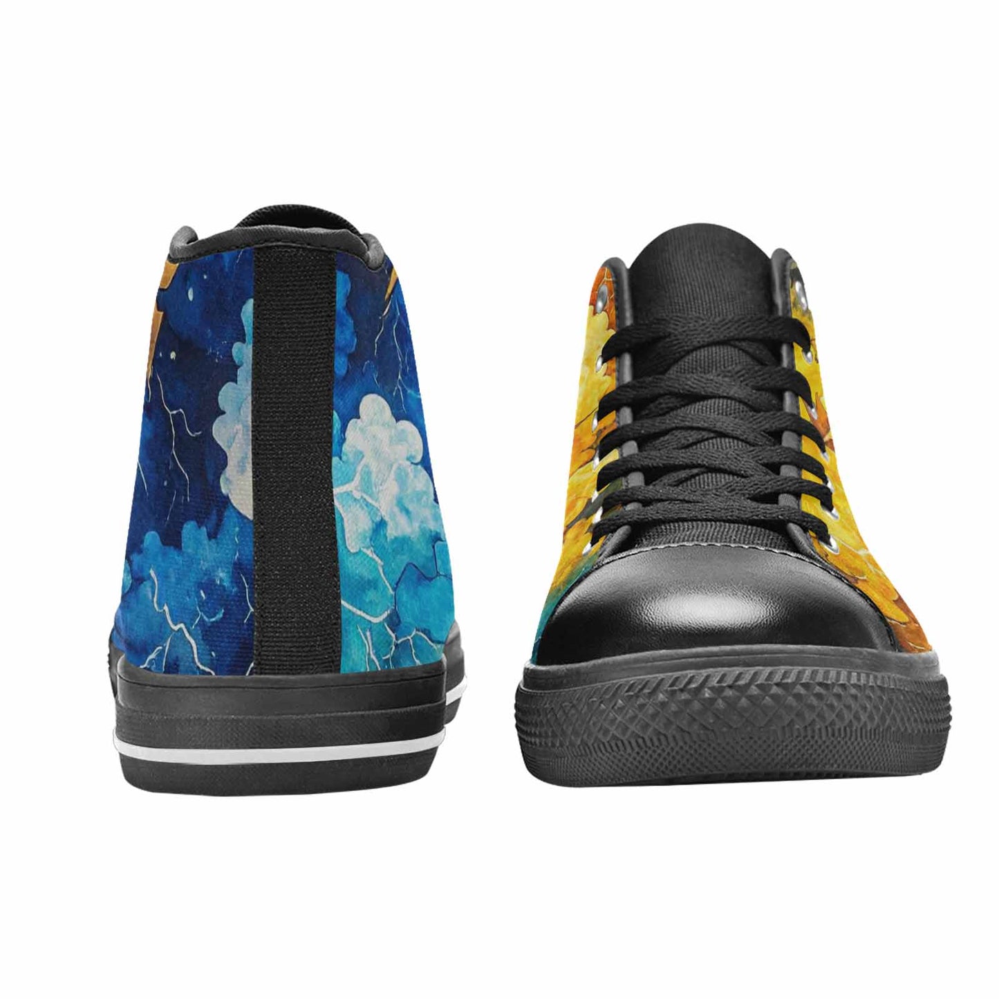 MEN'S Lightning Bolt High Top Canvas Cottagecore Sneakers