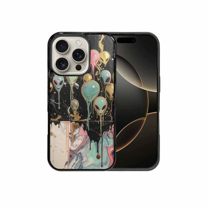 iPhone 16 Pro Case — Aliens Marblemelting Aliens Pa 7eb Personalized, Custom Art Phone Cover