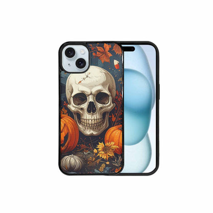 iPhone 15 Plus Case — Halloween Skulls Pumpkins Custom, Customized Protective Case