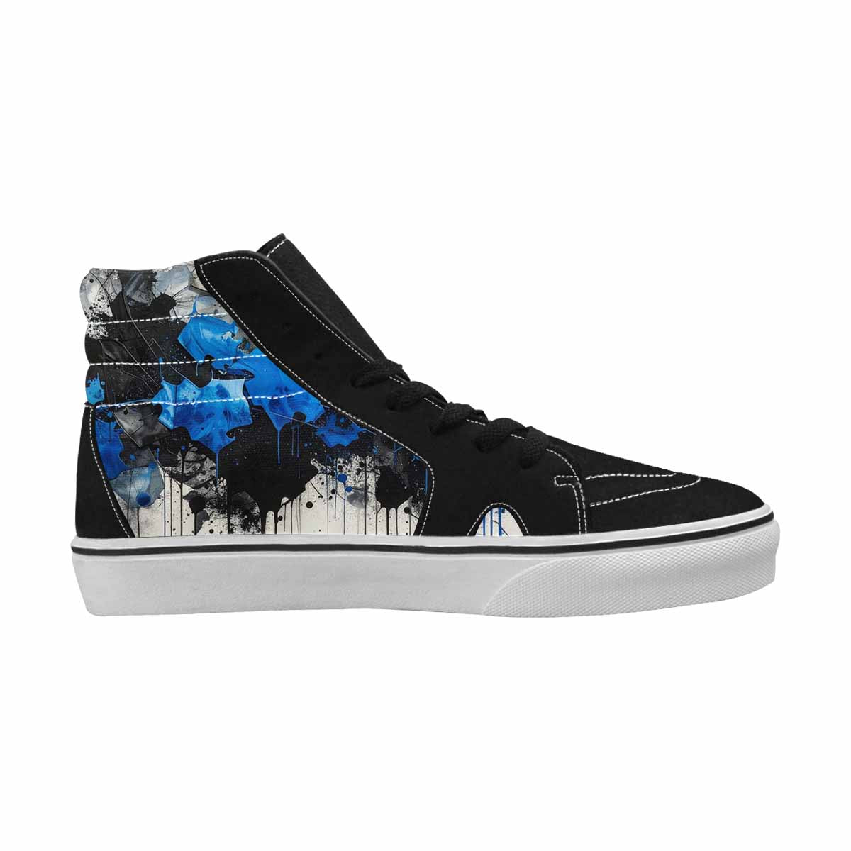 MEN'S Camo Patches High Top Canvas Melting Art Sneakers
