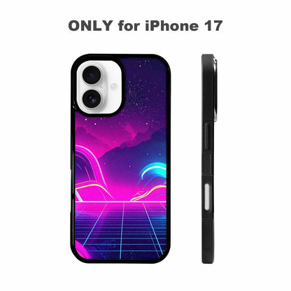 iPhone 17 Case — Neon Cartoon Art Pattern Retro Vintage, Custom Made Phone Cover