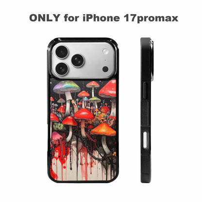 iPhone 17 Pro Max Case — Black &amp; Red Ink Original Art, Customized Protective Case