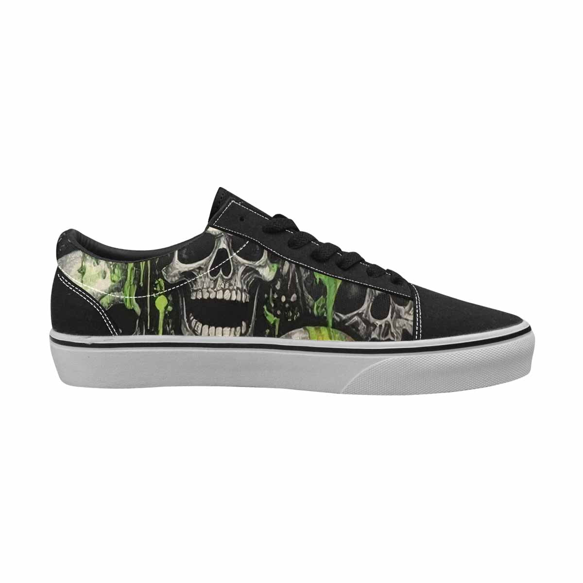 WOMEN'S Rainbow From Skull S Lace-Up Canvas Surreal Shoes