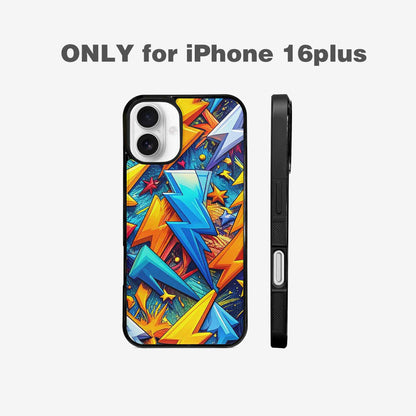 iPhone 16 Plus Case — Lightning Bolt Storm Pattern Hundreds Of, Custom Art Phone Cover