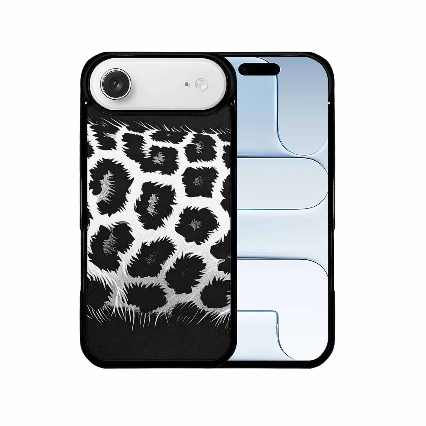 iPhone 17 Air Case — Leopard Print Black And White Animal, Custom Made Phone Cover