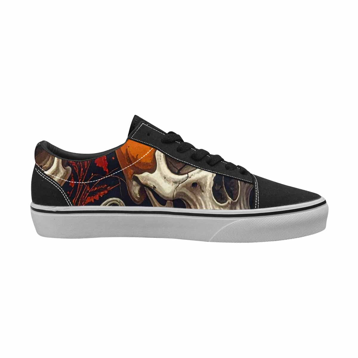 WOMEN'S Halloween Skulls Pumpkins Canvas Lace-Up Cottagecore Shoes