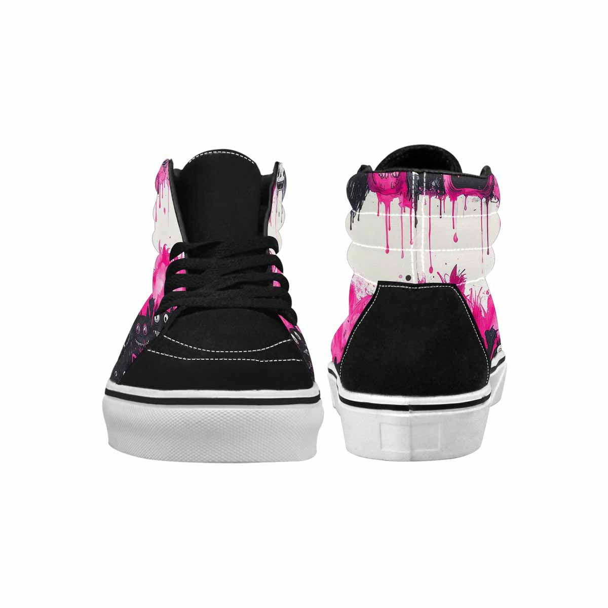 MEN'S Monsters (general) High Top Canvas Melting Art Custom Sneakers