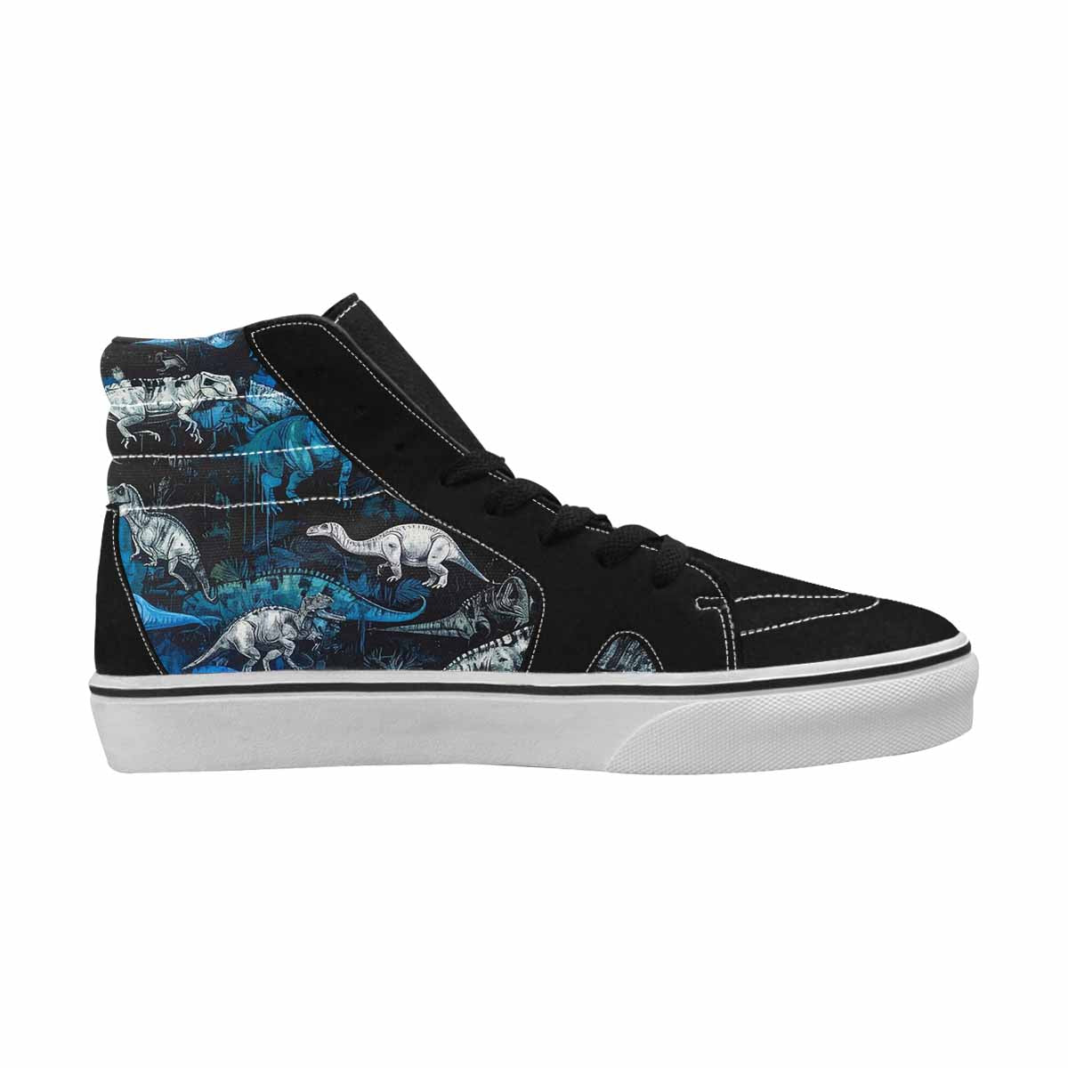 MEN'S Dinosaur Burst High Top Canvas Wallpaper Art Custom Sneakers