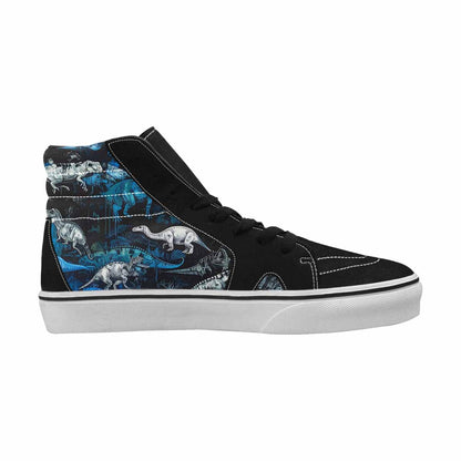 MEN'S Dinosaur Burst High Top Canvas Wallpaper Art Custom Sneakers