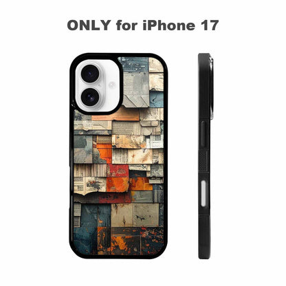 iPhone 17 Case — Distressed Grunge Texture Pattern Original Art, Custom Made Phone Cover