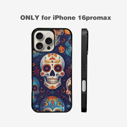 iPhone 16 Pro Max Case — Day Dead Sugar Skull Art 100s, Custom Phone Case