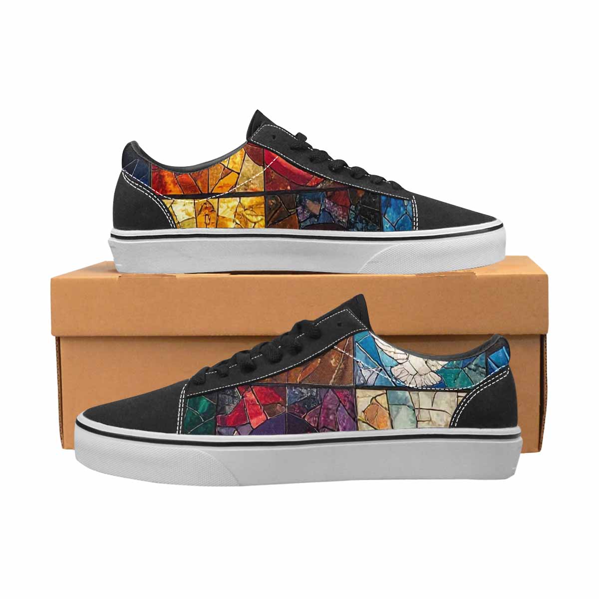 WOMEN'S Jesus Face Small Canvas Lace-Up Aesthetic Custom Shoes