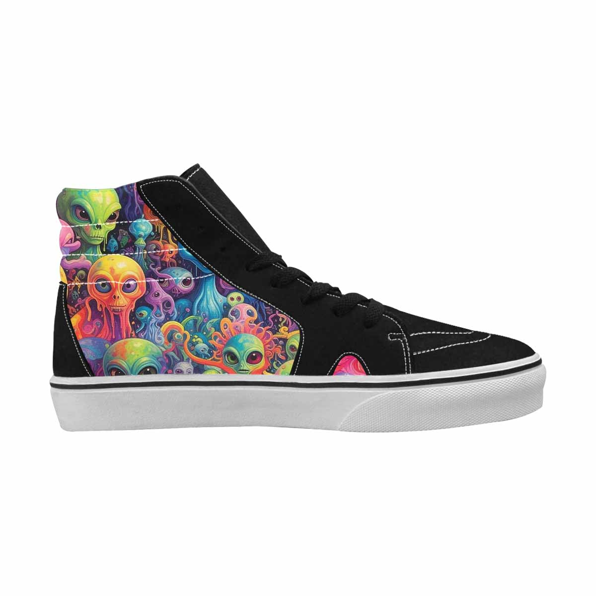 MEN'S Aliens  Tie Dye High Top Canvas Dreamcore Custom Shoes
