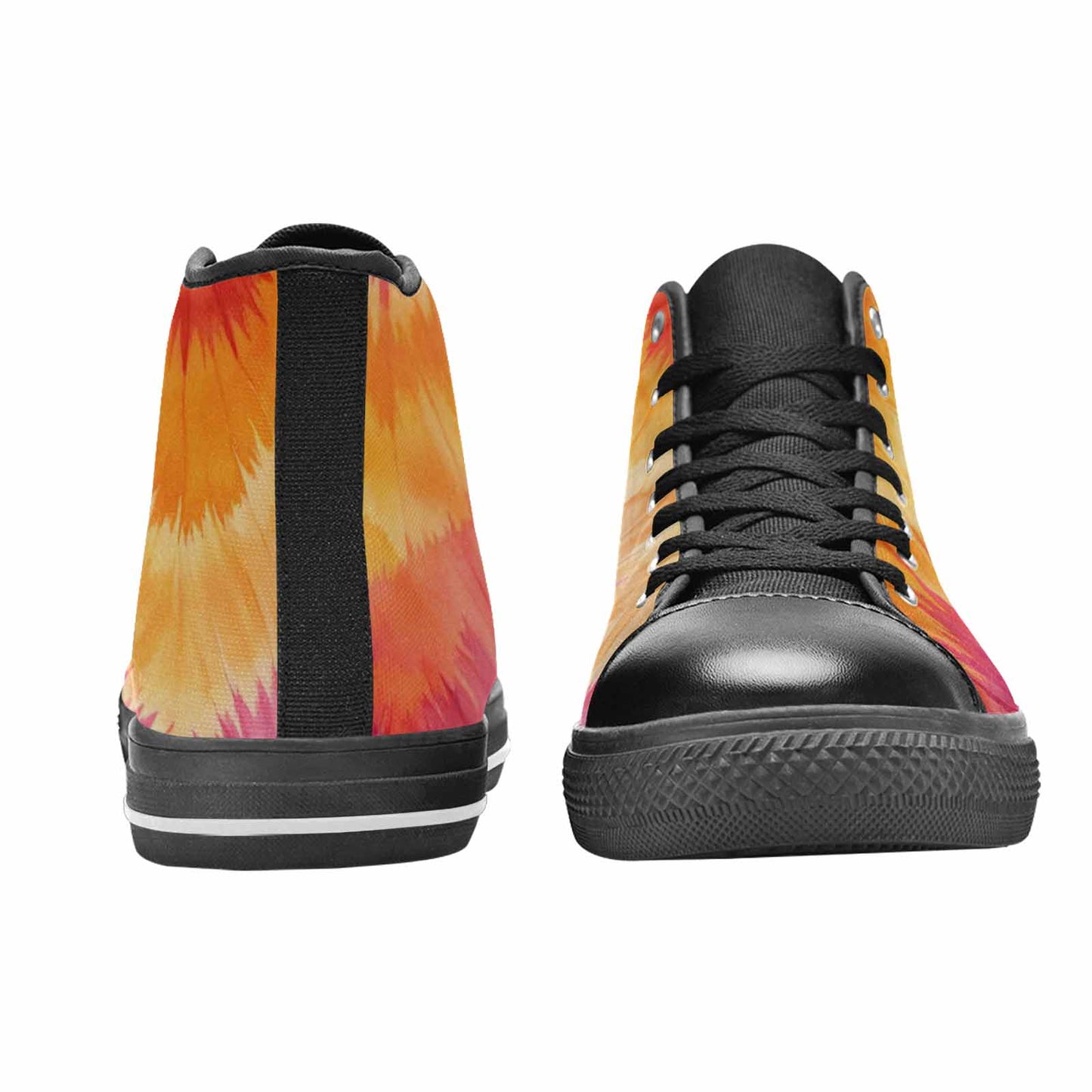 MEN'S Tie Dye - High Top Canvas Wallpaper Art Shoes