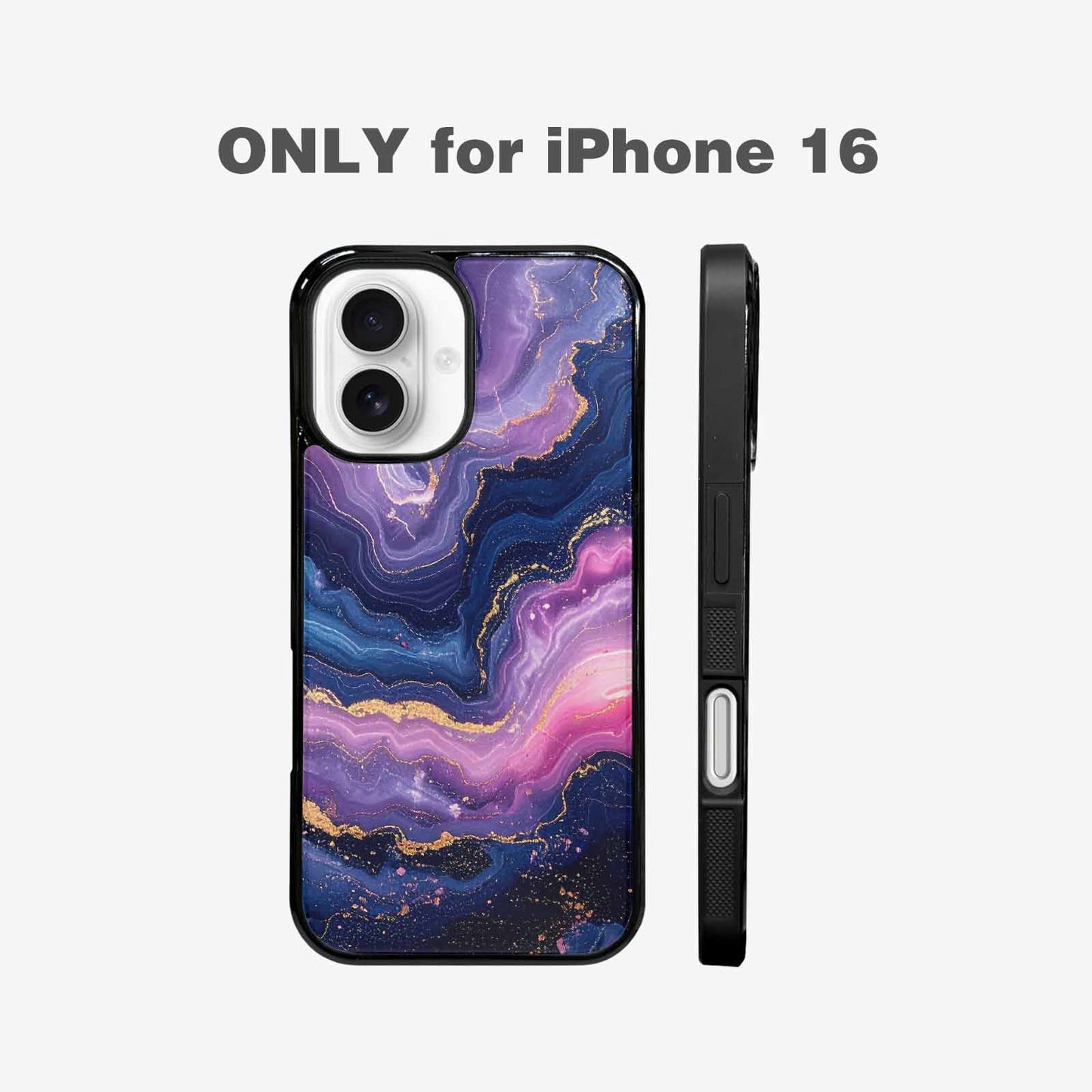 iPhone 16 Case — Marble Galaxy Custom Personalized Phone Cover, Custom Phone Case